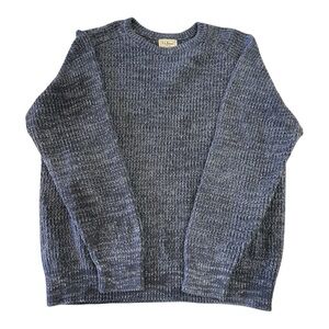 LL Bean Textured Cotton Crewneck Sweater Size M